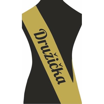 ON-DESIGN Šerpa DRUŽIČKA Barva: zlatá, Barva potisku: černá, Fonty písma: Blacksword