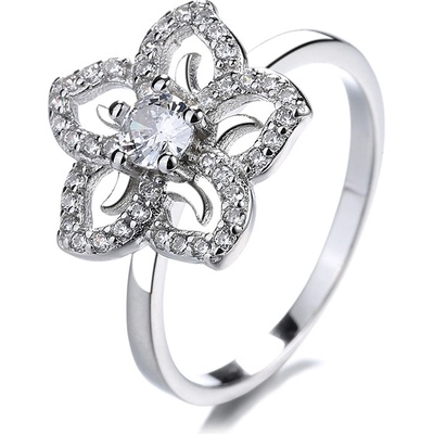 DELIS Сребърен пръстен, jw885, модел цвете, с родиево покритие (jw885)