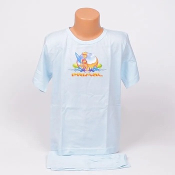 Image 1 of Детска памучна пижама в светлосин цвят с апликация