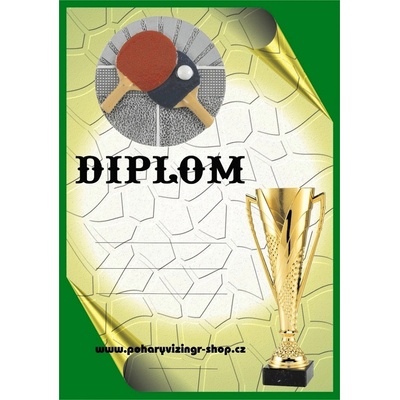 VIZINGR Stolní tenis diplom A4 č.26 – Hledejceny.cz