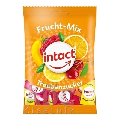 INTACT Frucht Mix Hroznový cukr pastilky s příchutí ovoce 100 g
