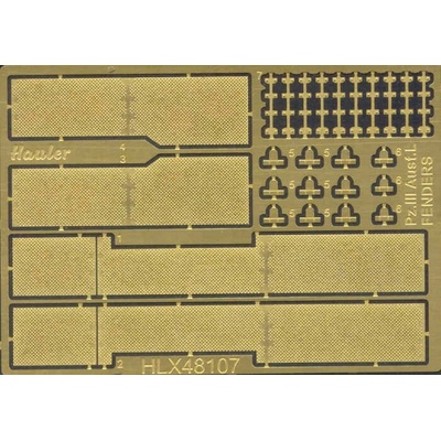 TAMIYA Hauler Pz III Ausf L FENDERS parts for kit 1-48 1:48
