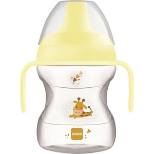 MAM Тренировъчна чаша MAM - Learn to Drink Cup, 6 м+, 190 ml, жълт жираф (100018903/BG850189 )