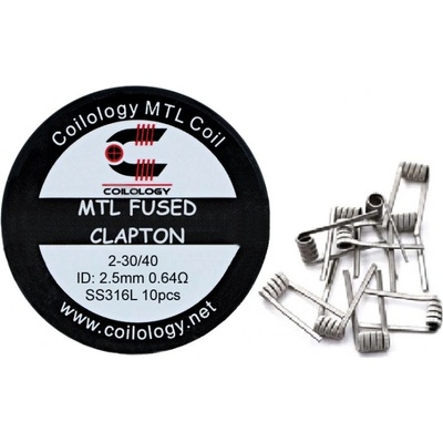 Coilology předmotané spirálky MTL Fused Clapton SS316L 0.64ohm