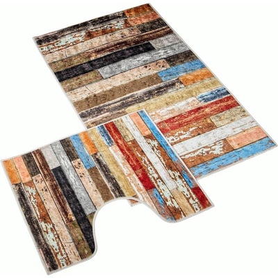 Bellatex 3D tisk sada dřevěná podlaha sada 60 x 100 60x50 cm – Zboží Dáma