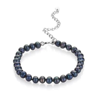 Гривна със сладководни черни перли 6.5-7мм R0435BB Swan