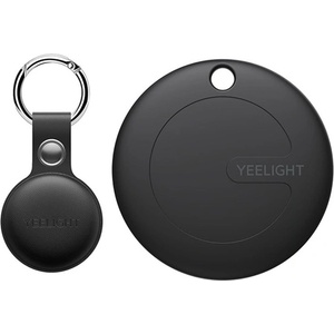 Xiaomi YEELIGHT YEETAG bluetooth проследяване за ключодържател, проследяване в реално време + кожена каишка, ЧЕРНО YLYAI- 0018 (YLYAI- 0018)