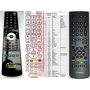 GENERAL TOSHIBA CT-90326 - съвместимо дистанционно управление на марката General (CT-90326) Дистанционно