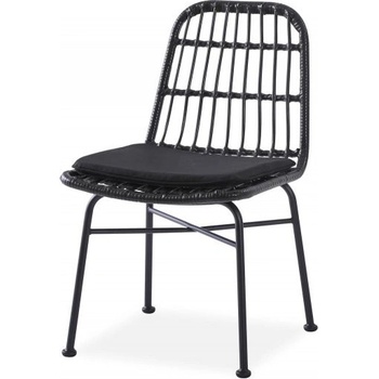 Halmar Zahradní židle PRIM umělý ratan, černá