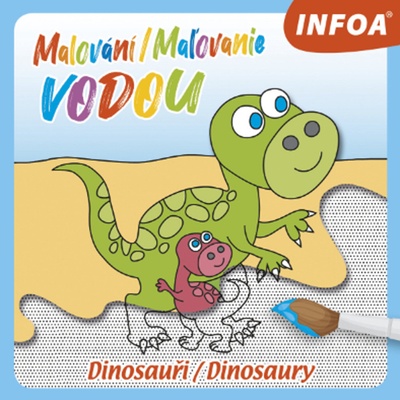Dinosaury maľovanie vodou
