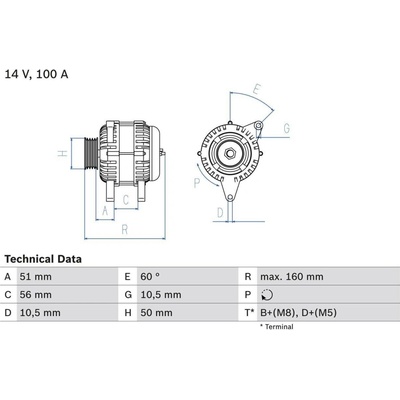 Alternátor BOSCH 0 986 042 750