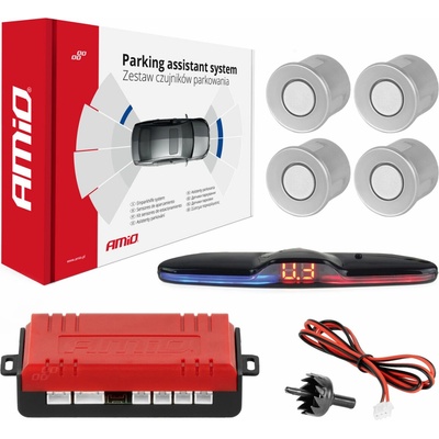 AMiO Asistenty parkování MAX LED 4 senzory stříbrné