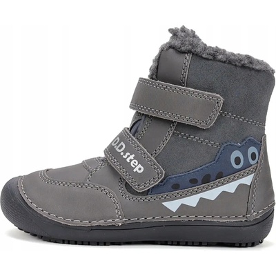 Barefoot dětské boty zimní boty pro děti w063-52415 dark grey