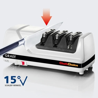 GRAEF Професионално електрическо точило за ножове Graef CC150, бял (GRA.CC150)