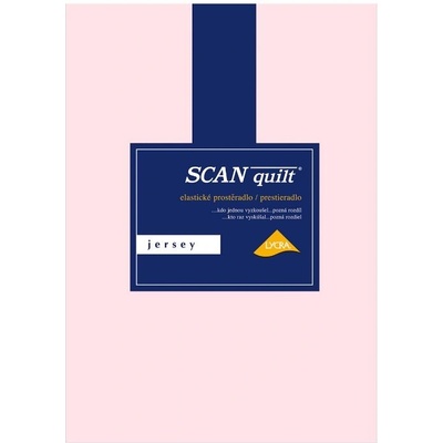 SCANquilt napínací prostěradlo jersey Elastic lycra světle růžové 90x200x30