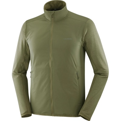 Salomon Мъжко поларено яке Salomon Essential Lightwarm Hybrid Fleece jacket - Grape Leaf (005-6762-0312)
