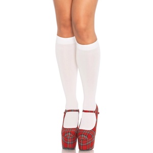 Leg Avenue Nylon Knee Highs 5572 White