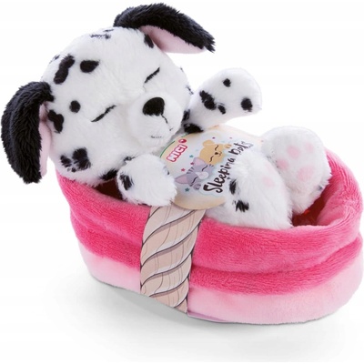 NICI SLEEPING PETS ŠTĚNĚ DALMATINA V KOŠÍKU 12 CM