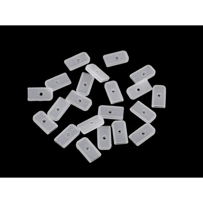 Silikonové koncovky na ploché kostice šíře 6; 8 mm - (8 mm) transparent (50 ks) – Zboží Dáma