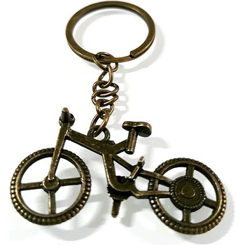 Prívesok na kľúče mosadz Bicykel