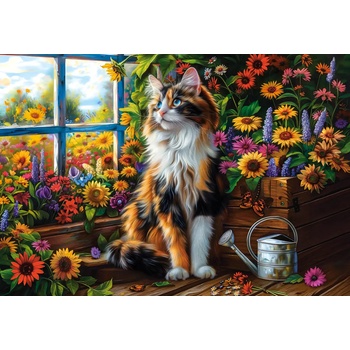 Castorland - Puzzle Blooming Cat Meditation - 1 000 piese