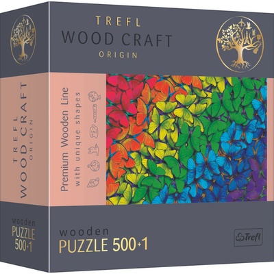 TREFL Wood Craft Origin Duhoví motýli 501 dílků