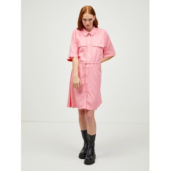 VERO MODA Розова рокля с ленена риза VERO MODA Haf Vero Moda | Rozov | ЖЕНИ | S