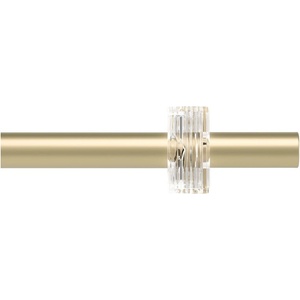 Umbra Матово златист стоманен разширяем прът за завеси 107 - 305 cm Flute - Umbra (1023440-240)