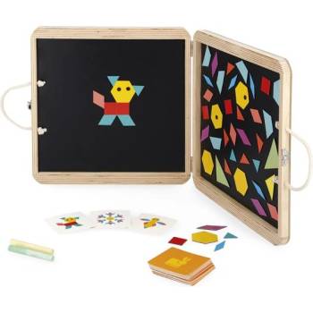 Janod Магнитна дъска с магнити оригами пъзел Геометрични форми