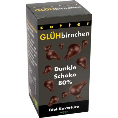 Zotter Bio hořká couverture 80% v žárovkách 130 g