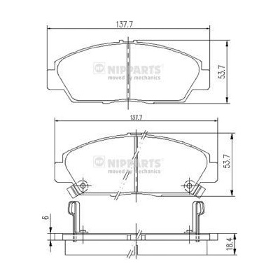 Sada brzdových destiček, kotoučová brzda NIPPARTS J3604037