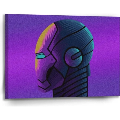 Sablio Obraz Iron Man Helma na fialovej - 90x60 cm