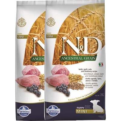 N&D dog AG Puppy mini lamb spelt oats & blueber 7 kg