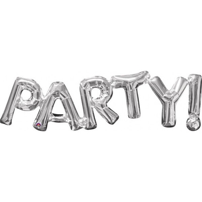 Amscan Amscan Fóliový balón PARTY stříbrný
