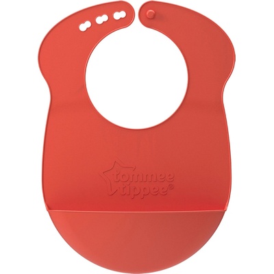 Tommee Tippee Мек силиконов лигавник с джоб Tommee Tippee Roll & Go, Оранжево, 6m + (TT.0146.003)