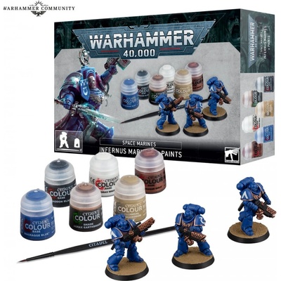 GW Warhammer Space Marines: Infernus Marines + Paints Set – Zboží Dáma