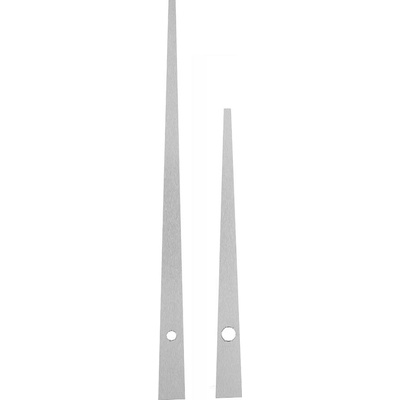 Kovové hodinové ručičky B28 (137 mm, 92 mm) - stříbrné - Ručičky hod B28 pár stříbrné