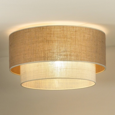 Duolla - Плафон YUTE BOHO 3xE27/15W/230V Ø 60 см кафяв/кремав (DU603751)