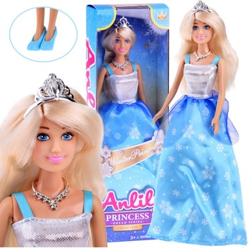 Anlily Bábika Princezná v Modrých šatách + Korunka