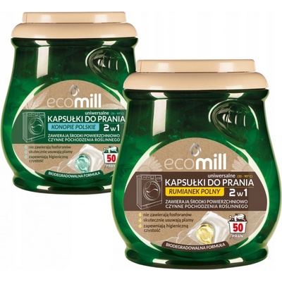 Ecomill prací kapsle Zelený čaj 2 x 50 PD