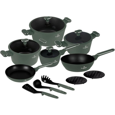 Berlinger Haus Matte Green Collection 15 pcs (BH/8208)