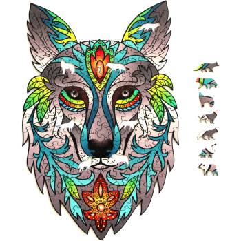 Image 1 of Eureka - Puzzle Wooden colored wolf - 180 piese