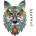 Eureka - Puzzle Wooden colored wolf - 180 piese