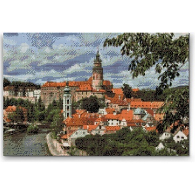 Painting Queens diamantové malování Český Krumlov 1, 60 × 80 cm, bez rámu, hranaté