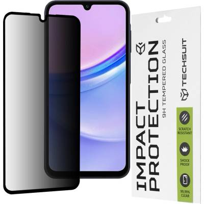 Techsuit Протектор за Samsung Galaxy A15 4G / A15 5G / M15 - 111D Privacy Full Glue - Черен