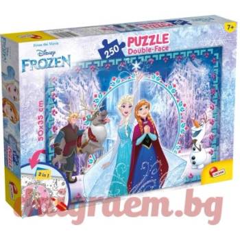 Lisciani Пъзел lisciani 52981 - 250 части - Замръзналото кралство, двулицев пъзел (li52981)