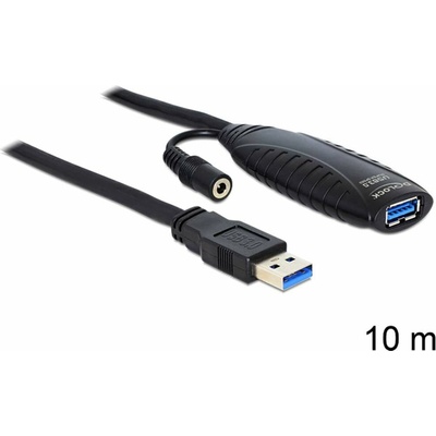 Delock 83415 USB 3.0 USB-A zástrčka USB-A zásuvka 10m černý