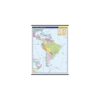 Jižní Amerika -školní- politická - nástěnná mapa - 1:10 000 000