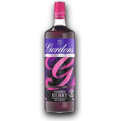 Gordon´s Shimmer Berry 20% 0,7 l (čistá flaša)