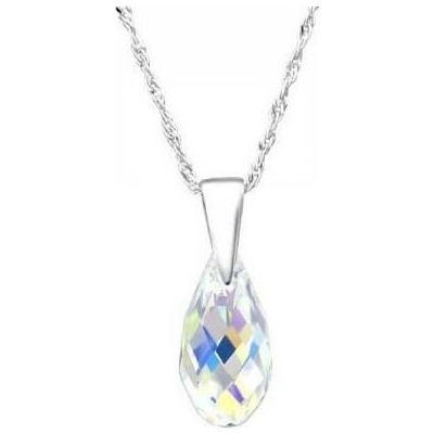 Prosperk Řetízek ocelový s přívěskem Swarovski kapka S2792